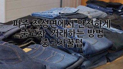 파주 적성면에서 안전하게 중고차 🚗 거래하는 방법 #중고차꿀팁