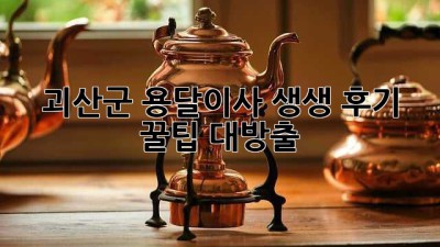 괴산군 용달이사 생생 후기🚚✨ 꿀팁 대방출!